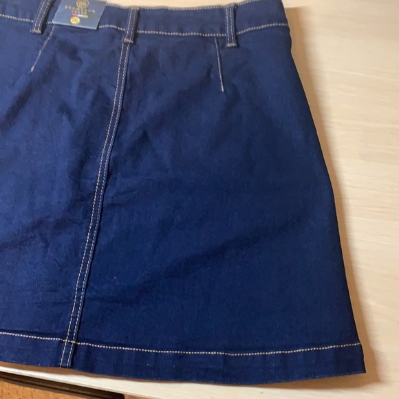 Boom Boom Jeans Dark Denim Button Fly Skirt - Picture 10 of 17